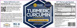 Label for Turmeric Curcumin With Coconut Oil