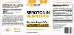 Label for Serotonin Brain Food