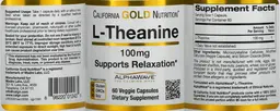 Label for L-Theanine 100 mg
