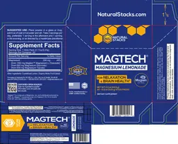 Label for MagTech Magnesium Lemonade