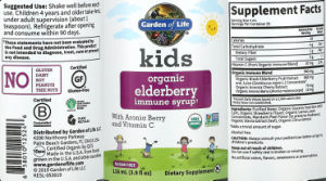 Kids Organic Elderberry Immune Syrup