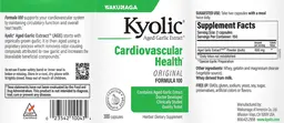 Label for Kyolic Cardiovascular Health Original Formula 100