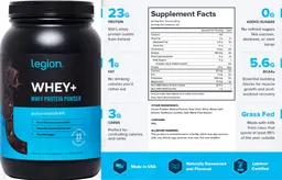 Label for Whey+ Dutch Chocolate