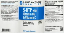 Label for 5-HTP with Vitamin B6 & Vitamin C