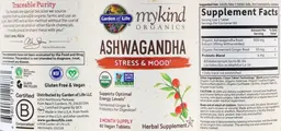 Label for Ashwagandha