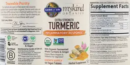 Label for Extra Strength Turmeric