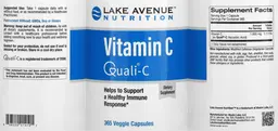 Label for Vitamin C Quali-C