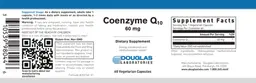 Label for Coenzyme Q10 60 mg