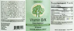 Label for Vitamin D/K