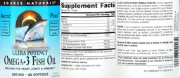 Label for ArcticPure Ultra Potency Omega-3 Fish Oil