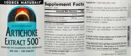Label for Artichoke Extract 500