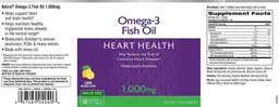 Label for Omega-3 Fish Oil 1,000 mg Lemon