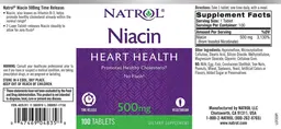 Label for Niacin 500 mg