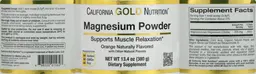 Label for Magnesium Powder Orange Naturally Flavored