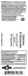 Label for Calcium D-Glucarate