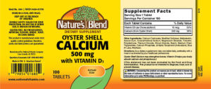 Oyster Shell Calcium 500 mg with Vitamin