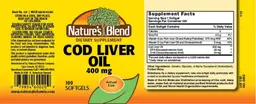 Label for Cod Liver Oil 400 mg