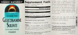 Label for Glucosamine Sulfate Powder