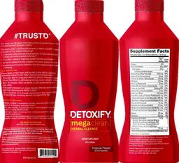 Label for Mega Clean Herbal Cleanse Tropical Flavor