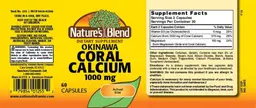 Label for Okinawa Coral Calcium 1000 mg