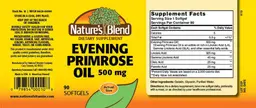 Label for Evening Primrose Oil 500 mg