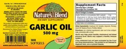 Label for Garlic 500 mg