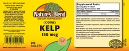 Label for Kelp (Iodine) 150 mcg