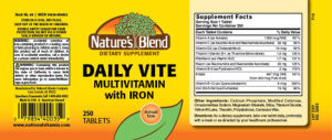 Daily Vite Multivitamin with Iron