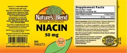 Label for Niacin 50 mg