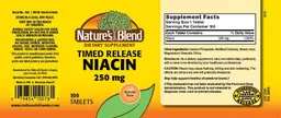 Label for Timed Release Niacin 250 mg