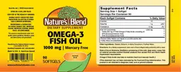 Label for Omega-3 Fish Oil 1000 mg