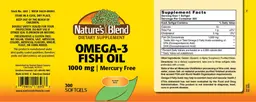 Label for Omega-3 Fish Oil 1000 mg