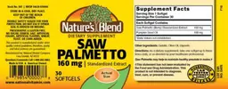 Label for Saw Palmetto Extract 160 mg