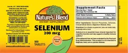 Label for Selenium 200 mcg
