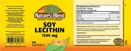 Label for Soy Lecithin 1200 mg