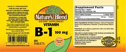 Label for Vitamin B-1 100 mg