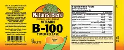 Label for Vitamin B-100