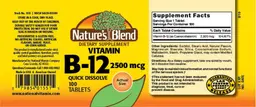 Label for Vitamin B-12 2500 mcg