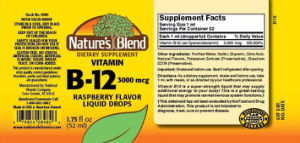 Vitamin B-12 3000 mcg Raspberry Flavor L