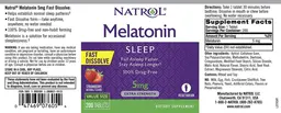 Label for Melatonin 5 mg Strawberry