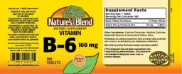 Label for Vitamin B-6 100 mg