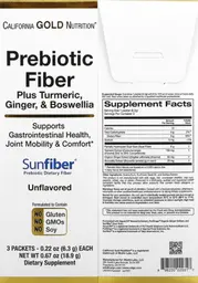 Label for Prebiotic Fiber Unflavored