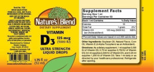 Vitamin D3 125 mcg (5000 IU) Drops
