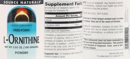 Label for L-Ornithine Powder