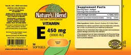 Label for Vitamin E 450 mg (1000 IU)