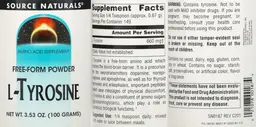Label for L-Tyrosine Powder