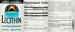 Label for Lecithin 1,200 mg