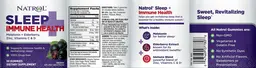 Label for Sleep+ Immune Health Berry