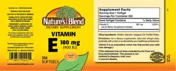 Label for Vitamin E 180 mg (400 IU)