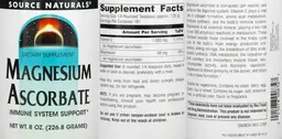Label for Magnesium Ascorbate